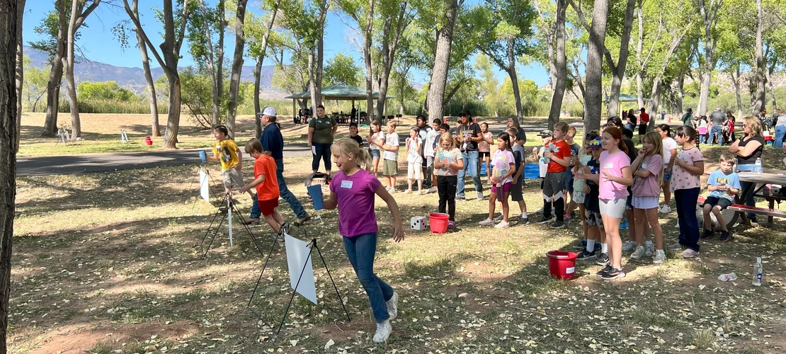 Students playing Sustainability activity in Verde Valley