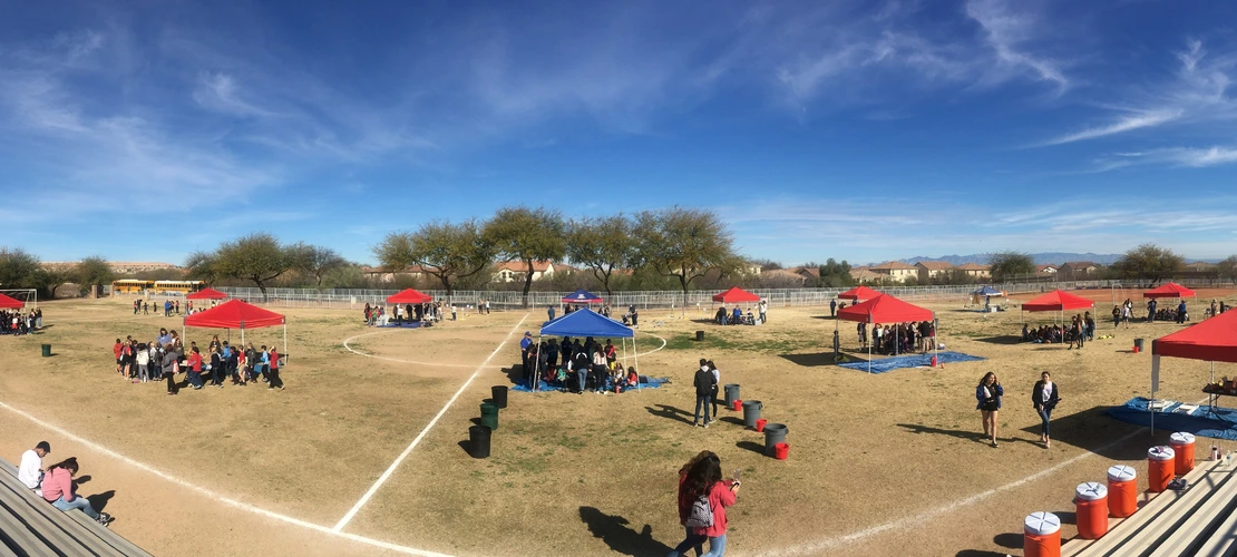 what a field might look like during a water festival