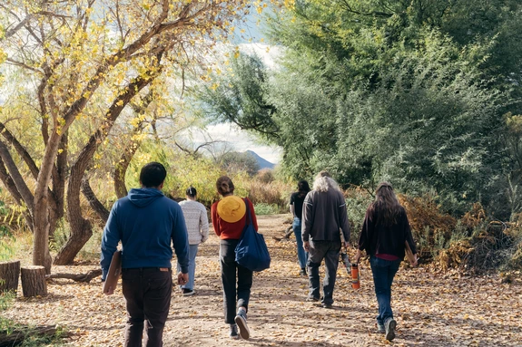 group of people walking